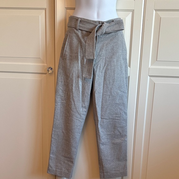 Wilfred Aritzia Jallade Cropped Cashmere Blend Wool Pants Gray Size 4 - Picture 5 of 11